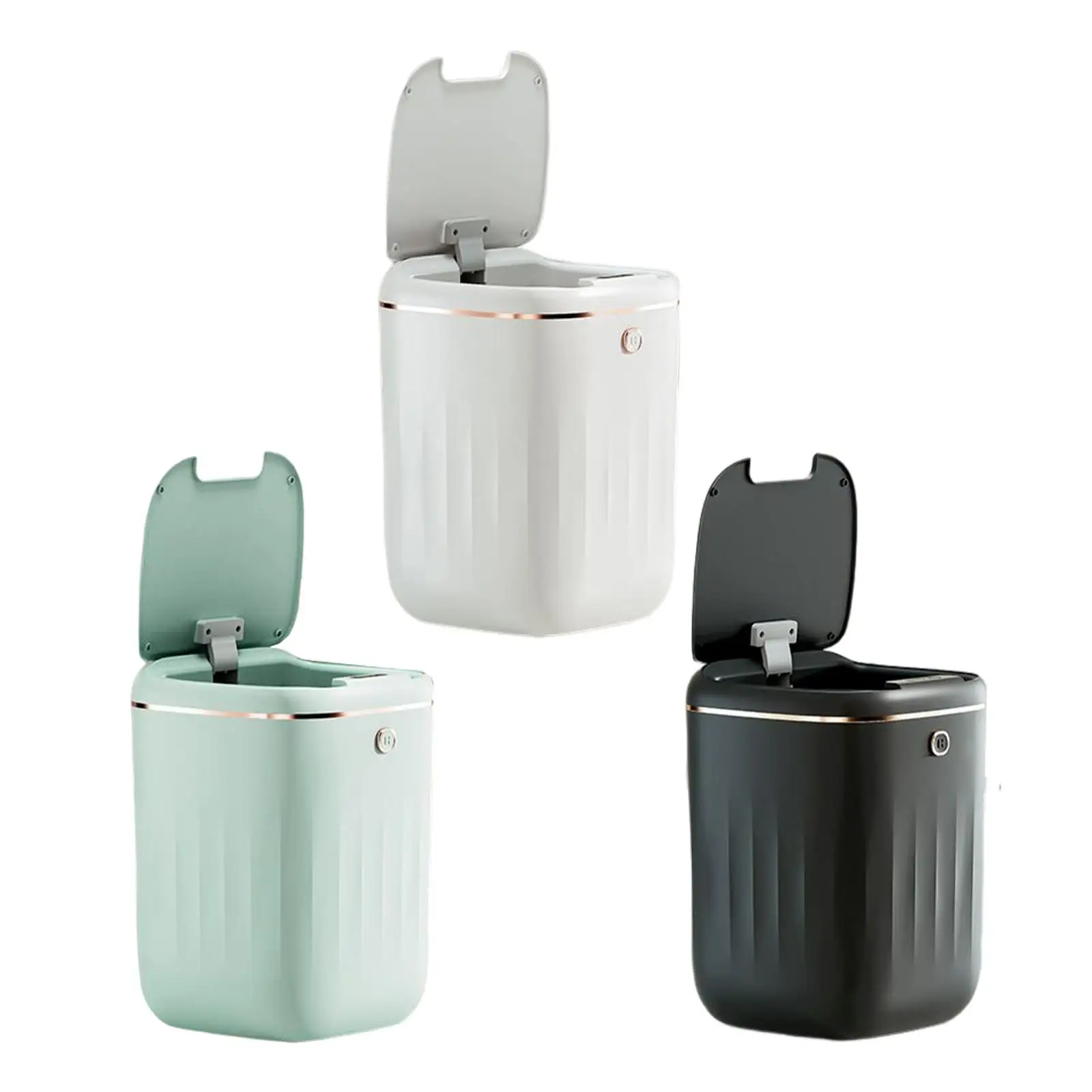Induction Trash Bin 20L 3 Modes Automatic Large Capacity with Lid Waste Bin Dustbin for Playroom Hotel Bathroom Study Dormitory