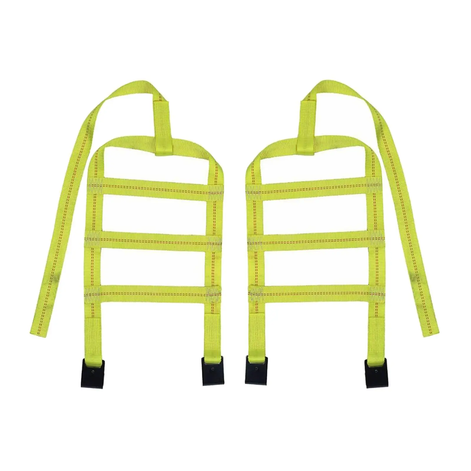 Tow Straps/ with Flat Hooks /Net Basket/ Heavy Duty /Adjustable/ Yellow/