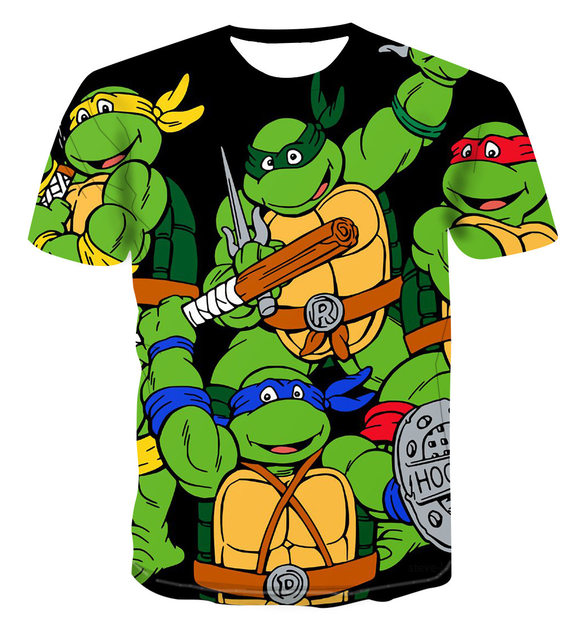 Teenage Mutant Ninja Turtles T Shirt Men Women Clothes Fashion Harajuku Tee  Summer 3D Print Adult T-shirt Streetwear Tops Gift - AliExpress