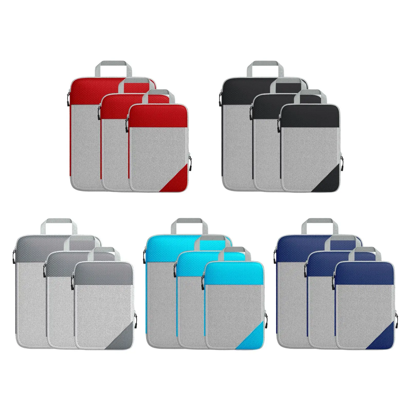Travel Packing Cubes Set 3Pcs Suitcase Organizer Bags for Travel, Trip, or