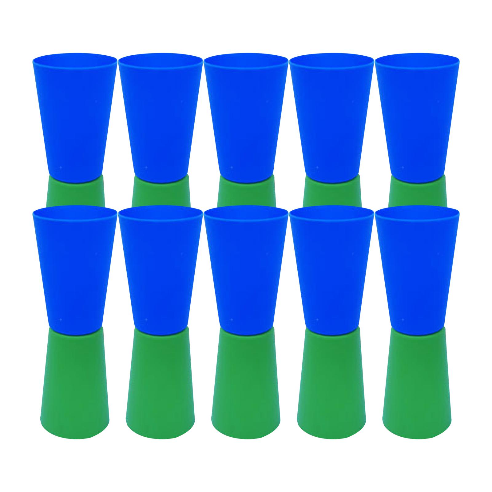 10Pcs Flip Cups Speed Agility Training Sport Equipment Reversed Cups for Football Kindergarten Basketball Gym with Storage Net