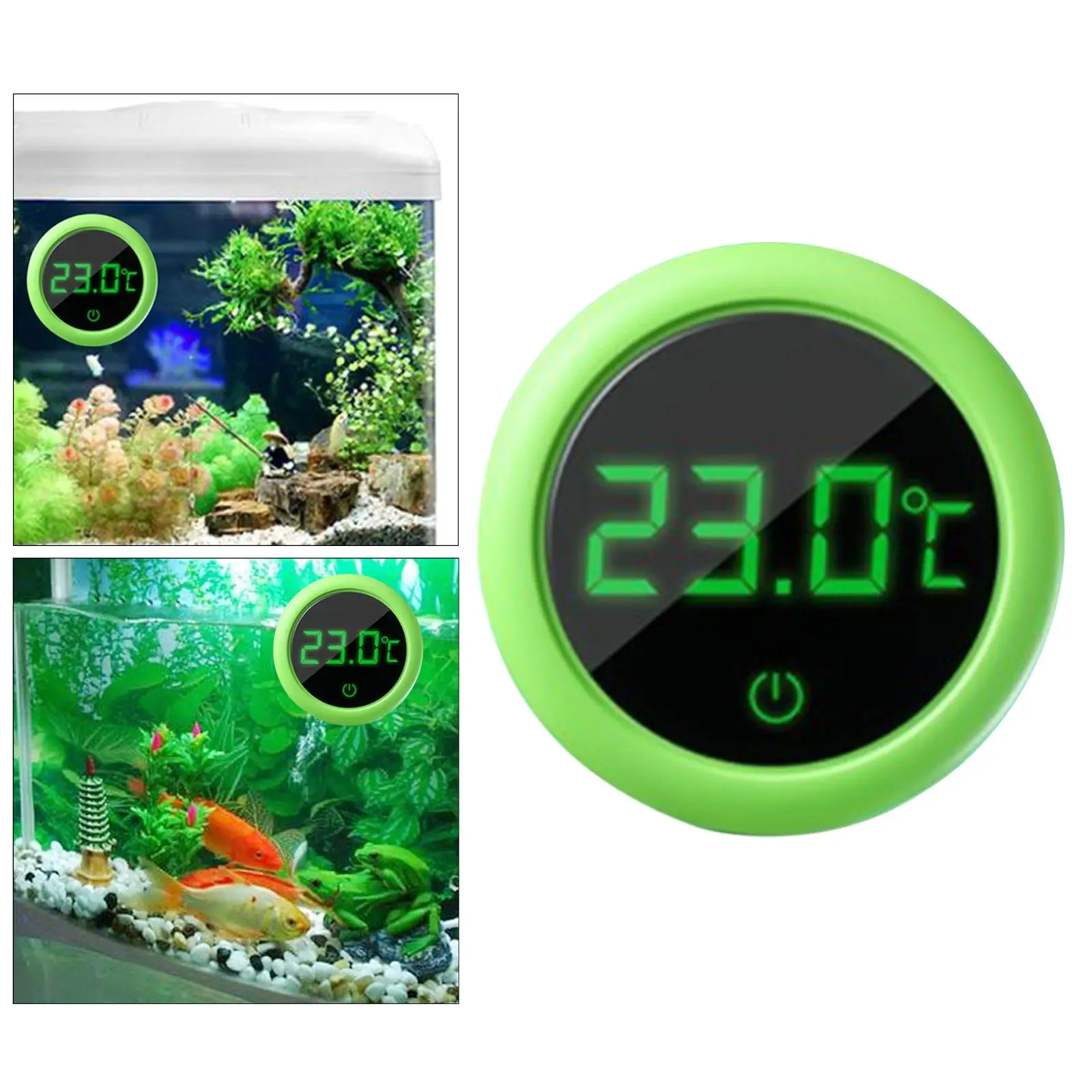 Digital Fish Tank Thermometer Instant Read High Accurate Stick On LCD Display Mini Aquarium Thermometer for Aquarium Fish Tank