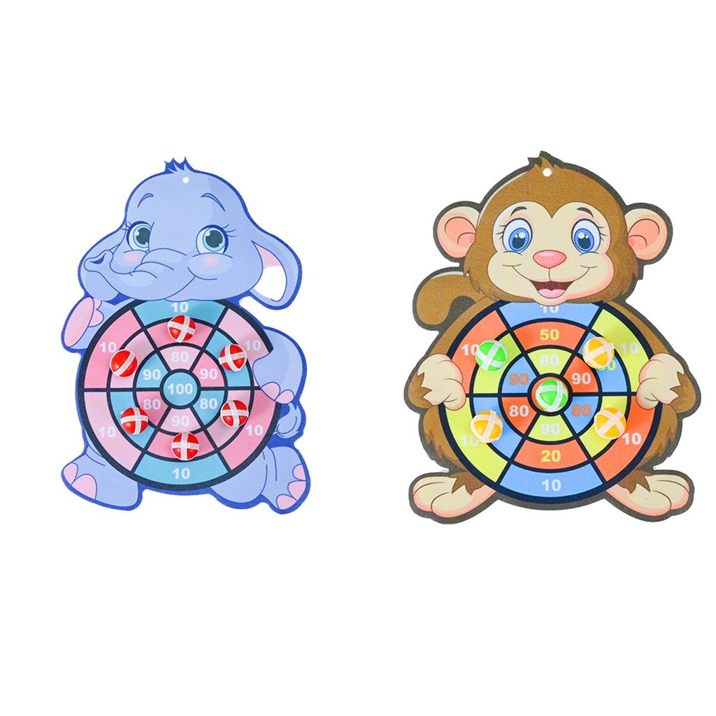 2PCS Safety Target Sticky Ball Dart Board with Hook Creative Family Class Sports Halloween Christmas Game Gifts