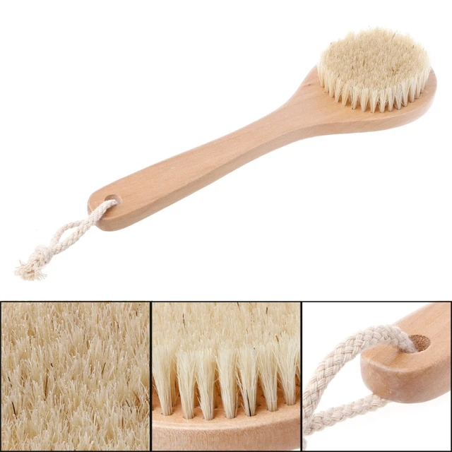 5Pieces Natural Bristle Bath Brush Set Exfoliating Promote Blood  Circulations Massage Brush Wooden Body Dry Brush Dropshipping - AliExpress
