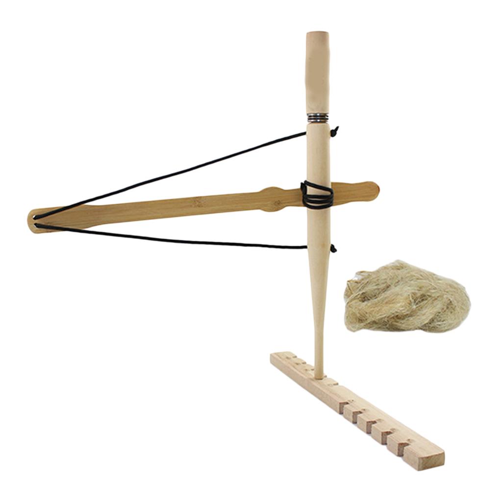 Bow Drill Fire Set Primitive Wood  Kit Outdoor Survival Tool