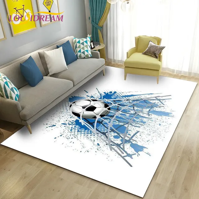 3d Fußball Fußball Sport bereich Teppich, Teppich Teppich für Wohnzimmer  Schlafzimmer Sofa Fuß matte Küchen dekoration, Kind spielen rutsch feste Boden  matte