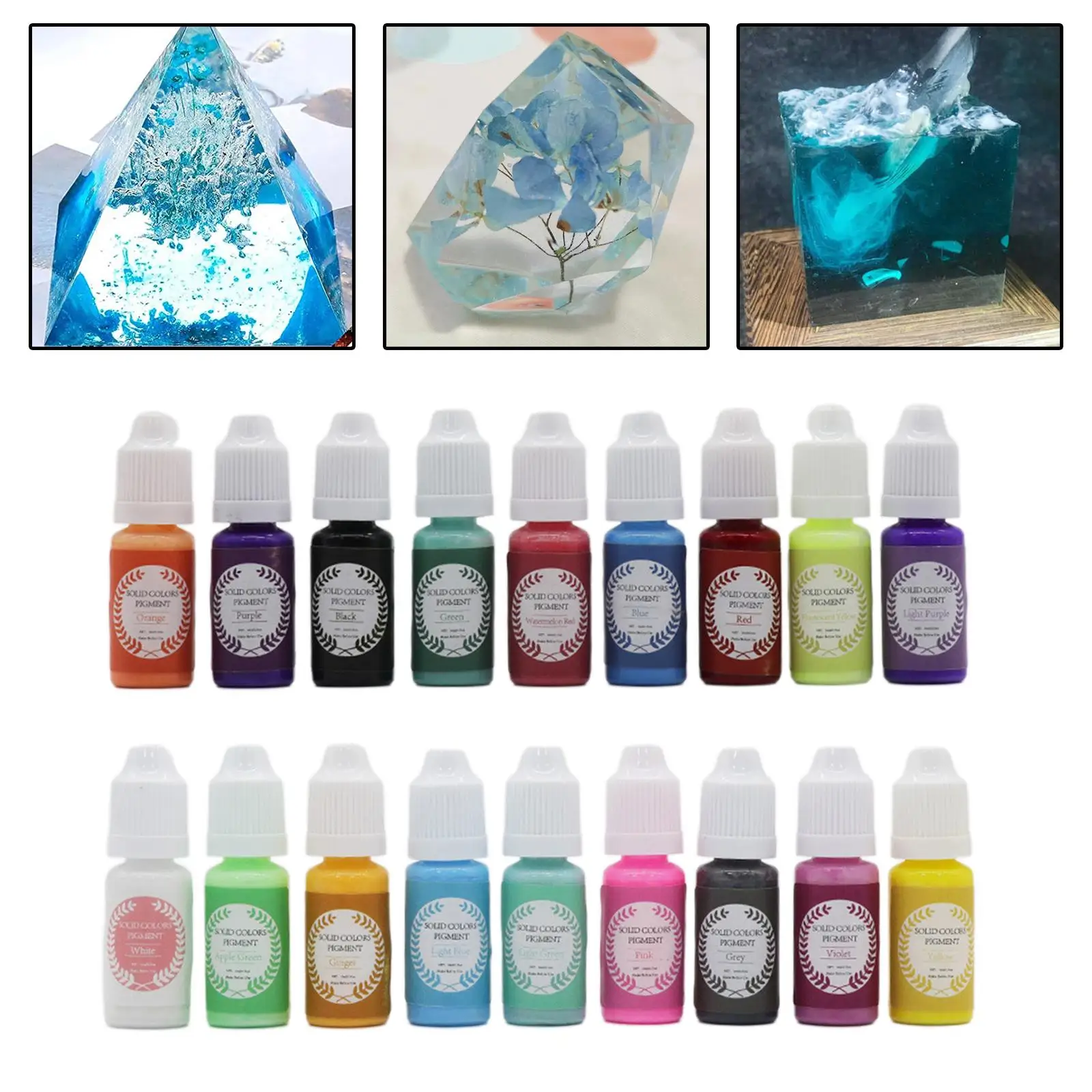 Alcohol Ink Set - 18 Vibrant Colors Alcohol Based Ink, Concentrated Epoxy Resin Paint Colour Dye, for Epoxy Resin Handmade Art