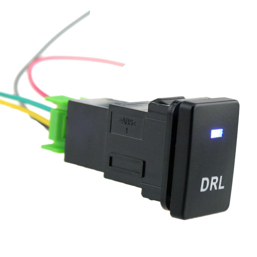 Car 12V Push Button Switch With DRL Light Pattern For