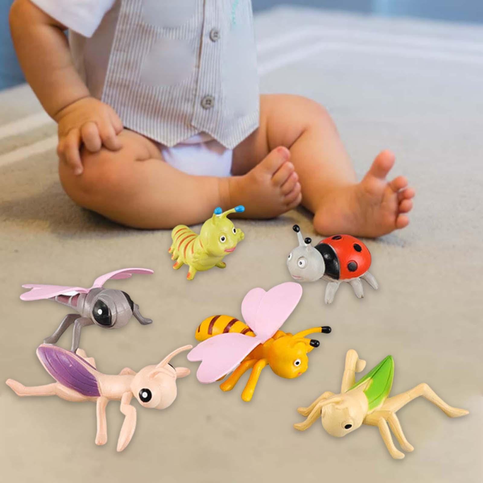 6 Pieces Artifical Animal Model Toy for Toddler Realistic Figures Birthday Gift Party Favors Tabletop Decors Simulation Durable