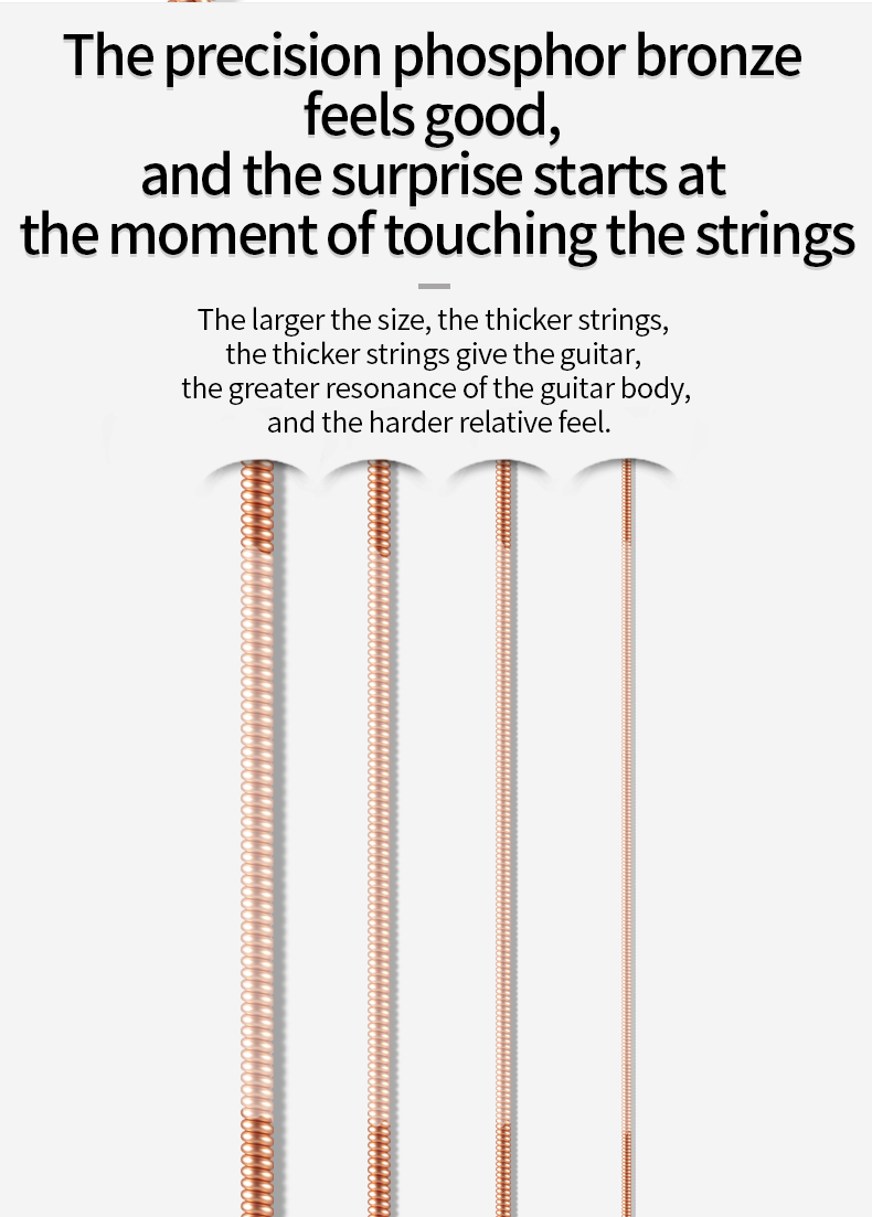 Description Picture 5 of itemOrphee Acoustic Guitar Strings Nickel Plated High Carbon Steel Hexagonal Core Guitarra Strings Guitar Parts & Accessories