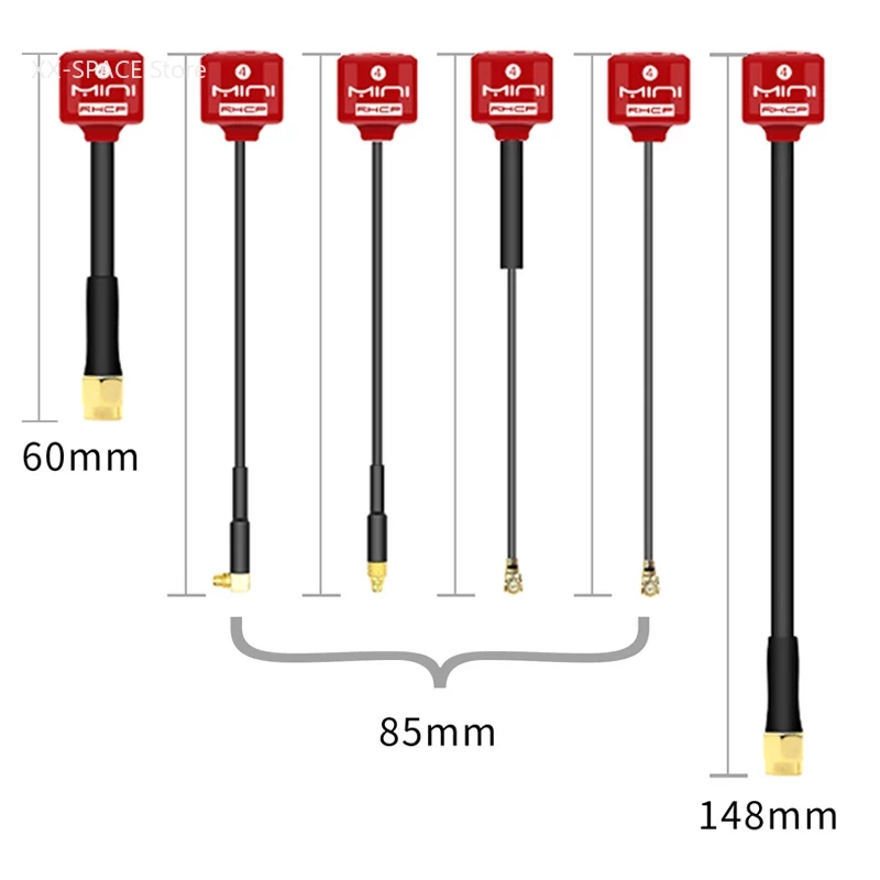 S44a99eb0602b4e748b4749d2e52f12aeq Ramdon color Lollipop 4 High Gain RHCP MINI Antenna 5.8G 2.8dBi SMA RP-SMA MMCX UFL For RC FPV Transmitter Receiver Racing Drone