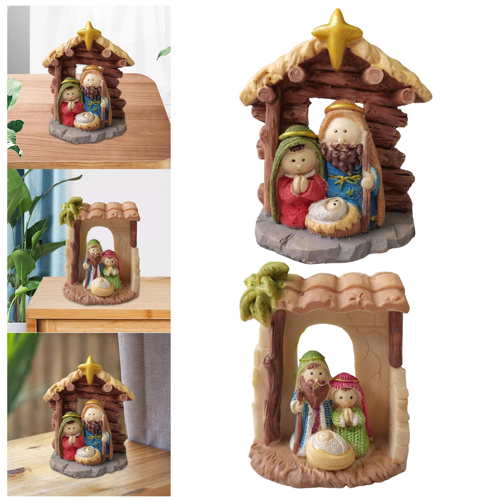 Holy Family Figurine Nativity Scene Set Table Decoration Gift