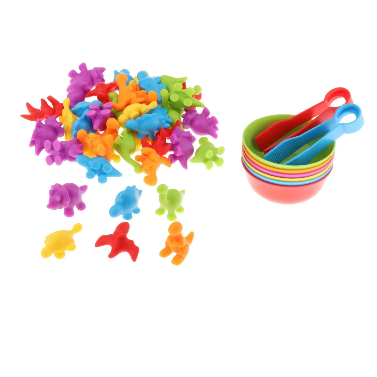 Educational Counting Colorful Sorting Toys with Bowls for Years Old
