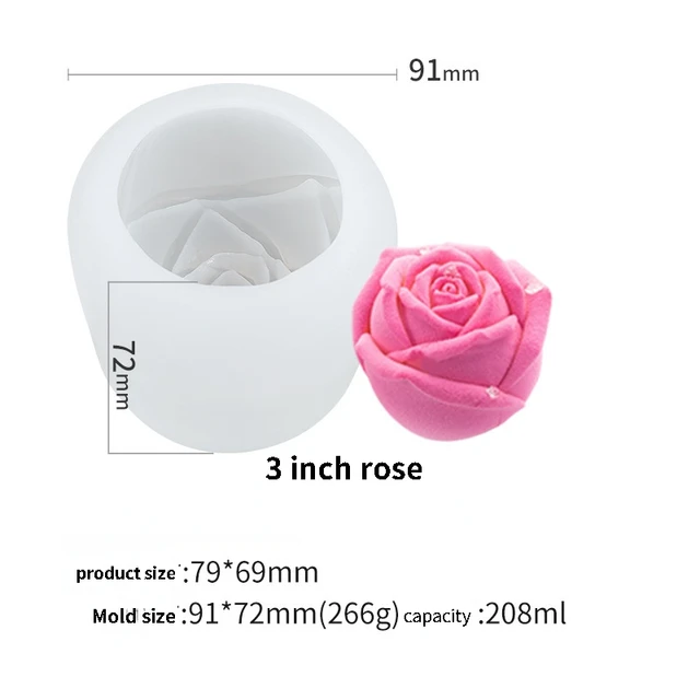 Chinese Valentine's Day Rose Flower Silicone Mold DIY Ready To Put