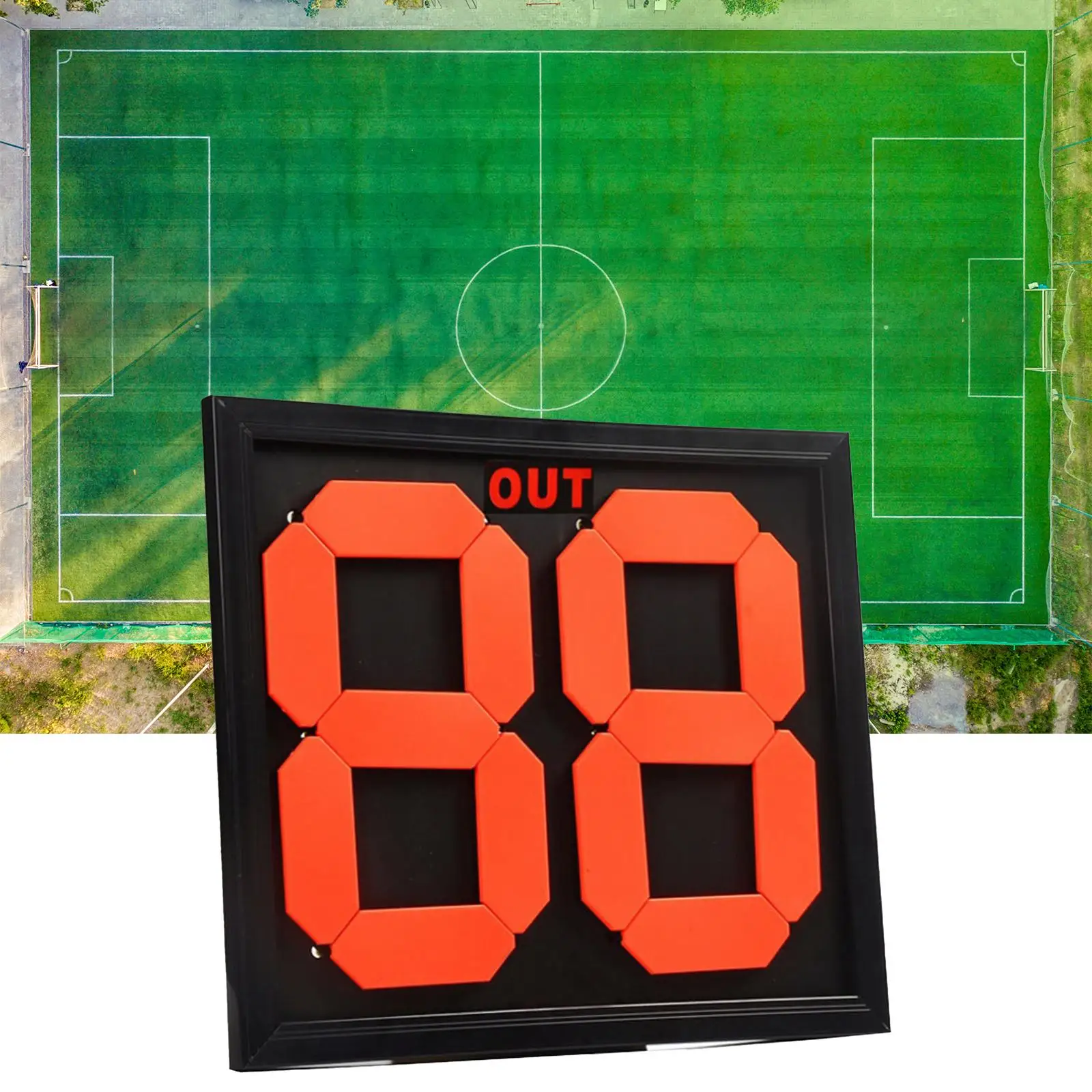 Football Soccer Manual Substitution Board Card for Basketball Game Bright Color Number Fluorescent Display Waterproof Practical