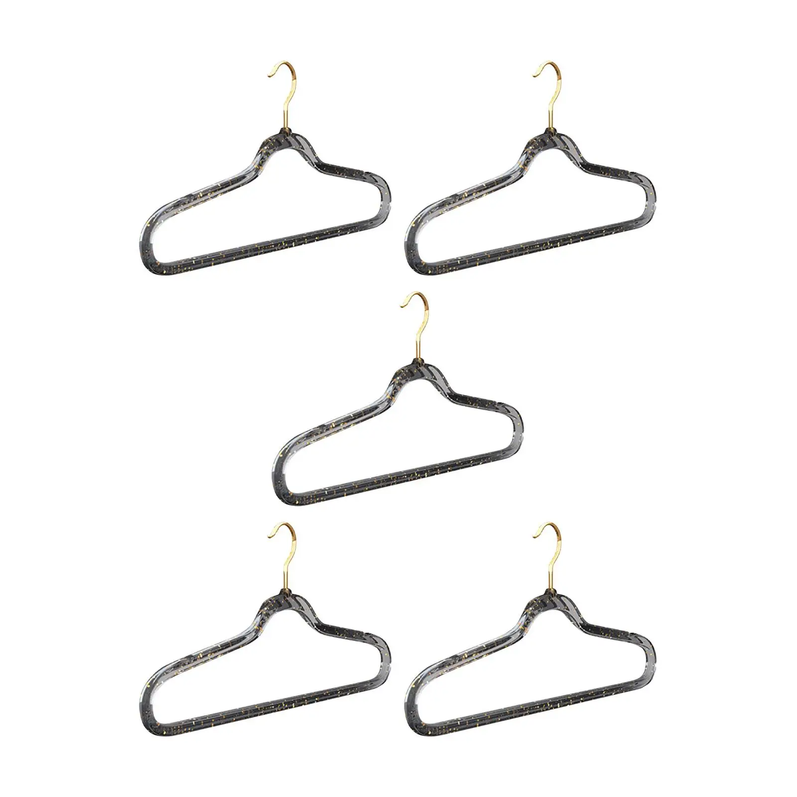 5x Acrylic Hanger Closet Organizer with Swivel Hook Coat Hanger Luxury Dress Suit Hangers for Belts Skirts Ties Sweaters Jeans