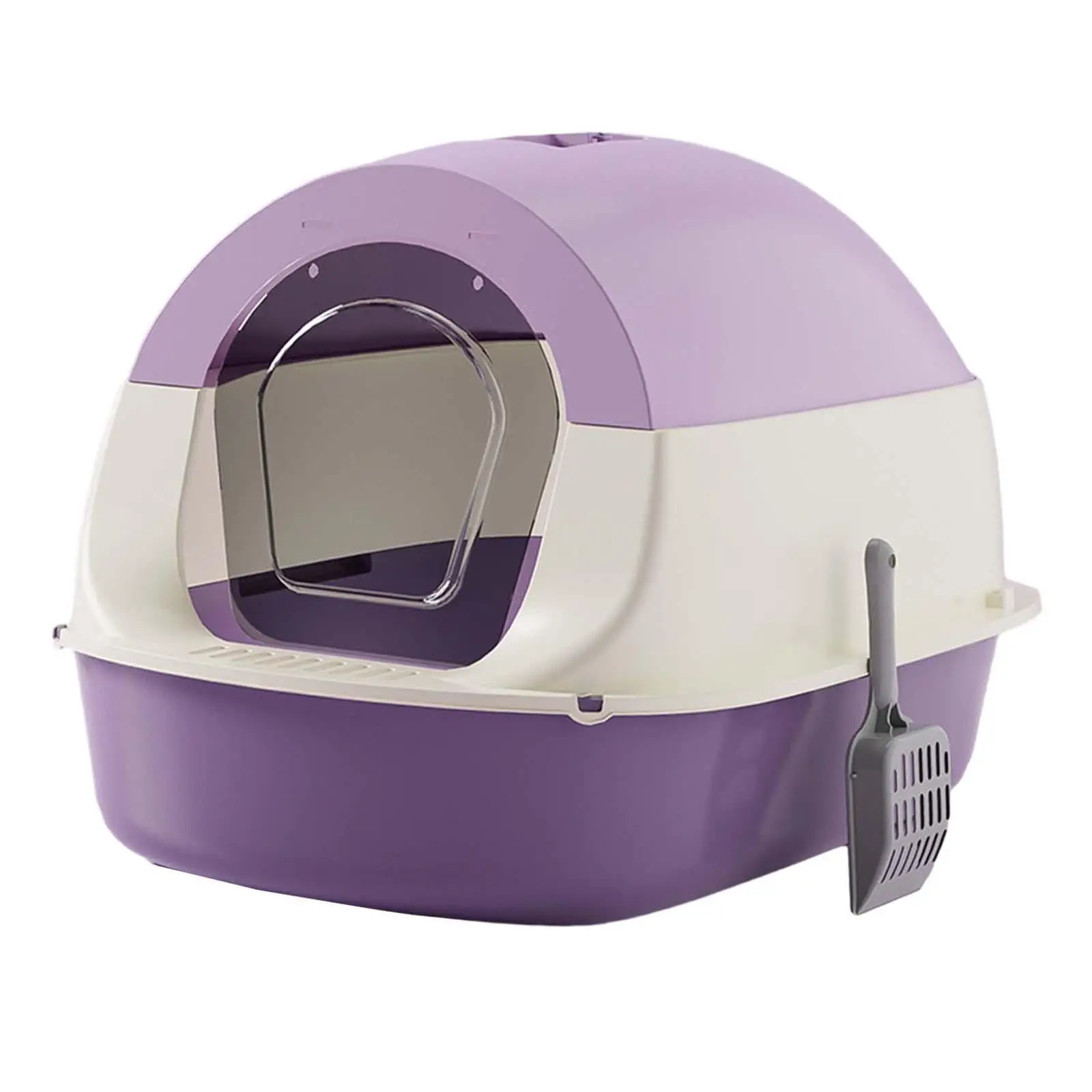 Hooded Cat Litter Box Anti Splashing Easy to Clean for Indoor Cats Removable Pet Litter Box with Lid Hooded Kitty Litter Tray