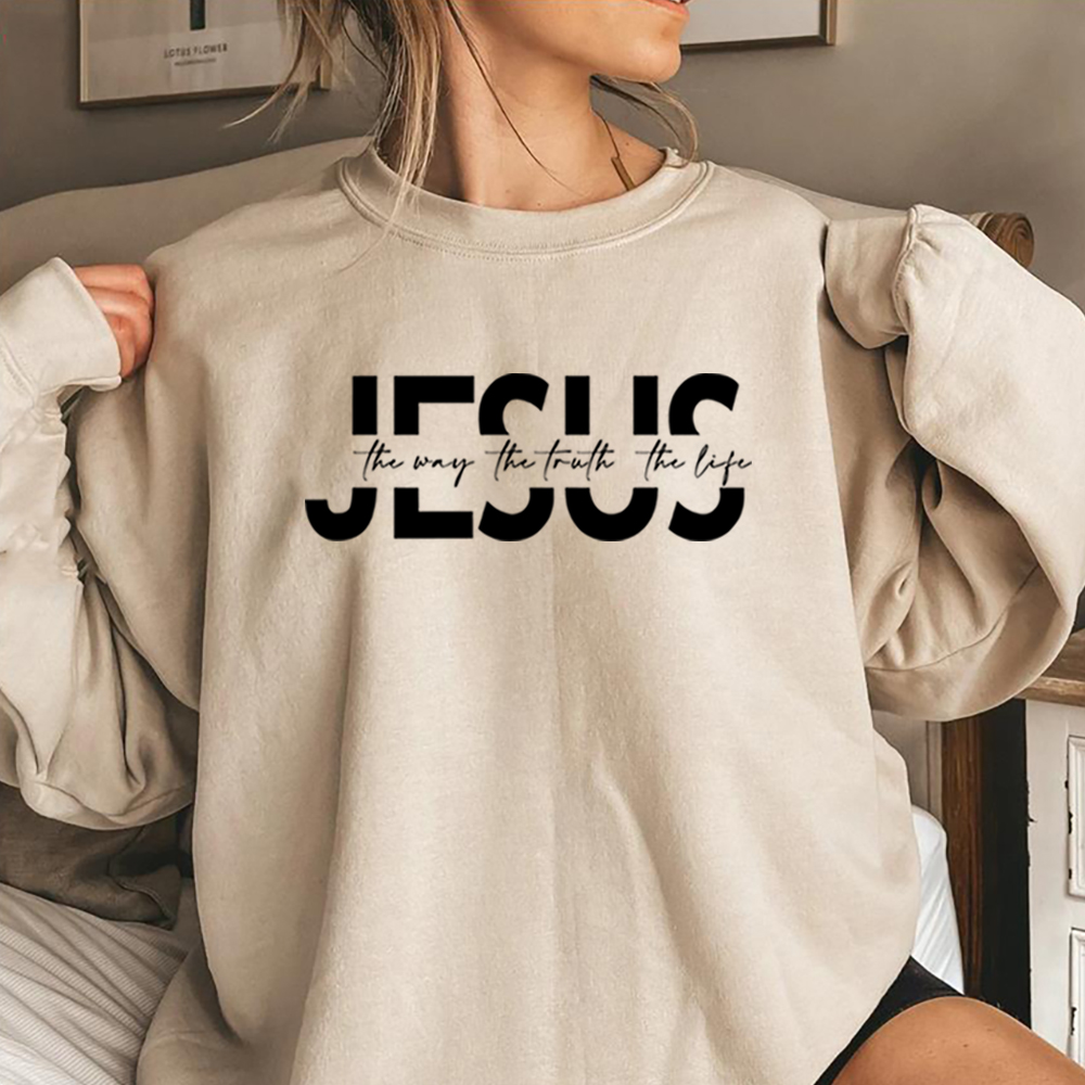 Motivacional, Fé Roupa, Na Moda Crewneck Moletons