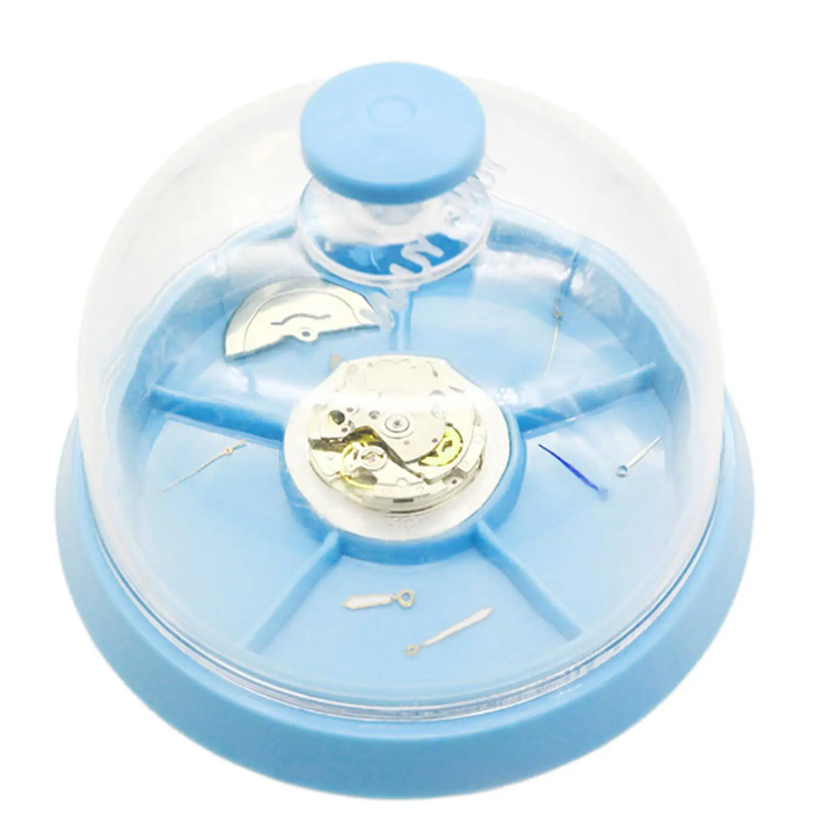 Watch Movement Dust Cover Plastic 5 Storage Compartments for Watches Movement Parts Storage Tray Watch Movement Tray