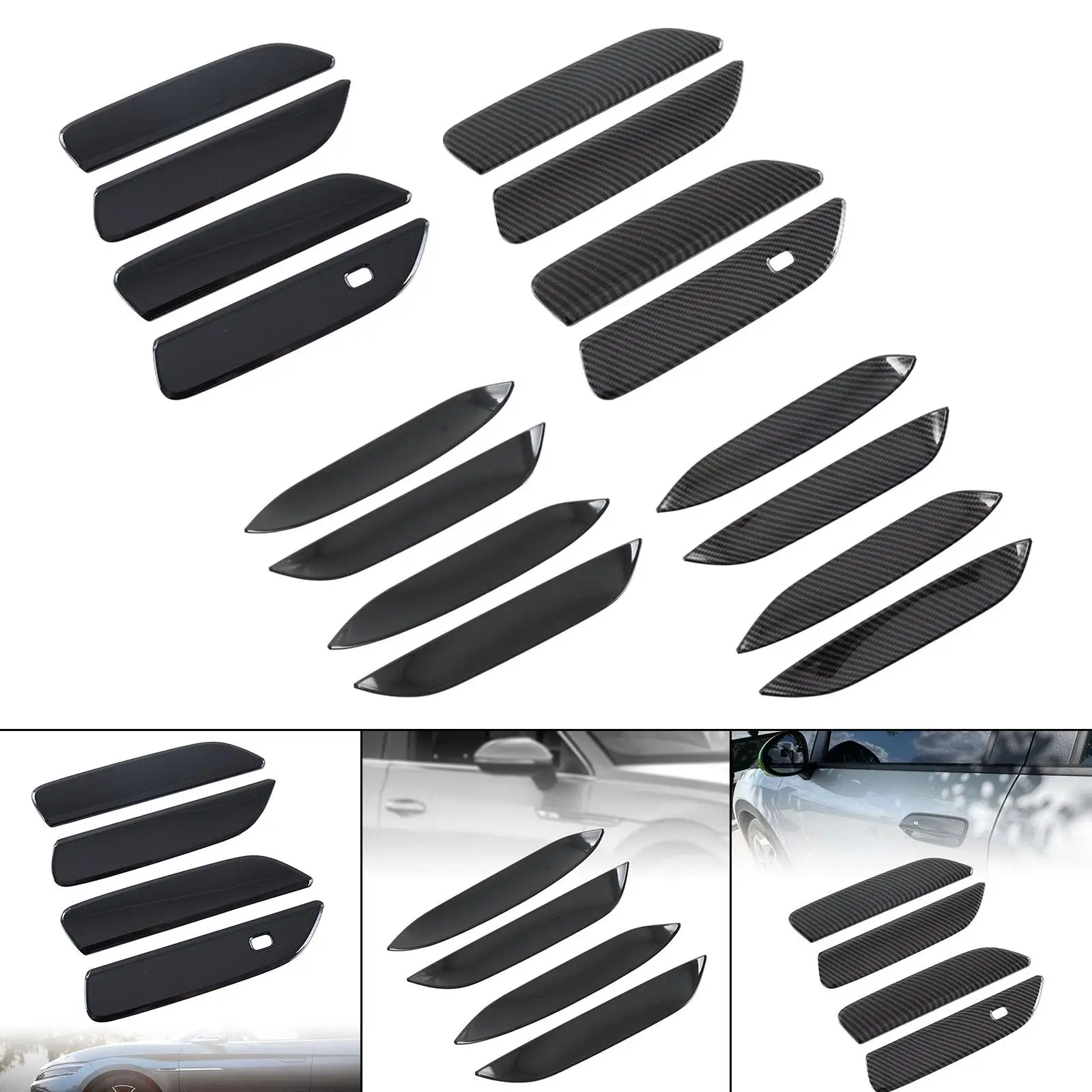 4 Pieces Car Door Handle Covers Decorative Sticker Auto Stickers Durable Fashionable Protection Cover for Dolphin Atto 2