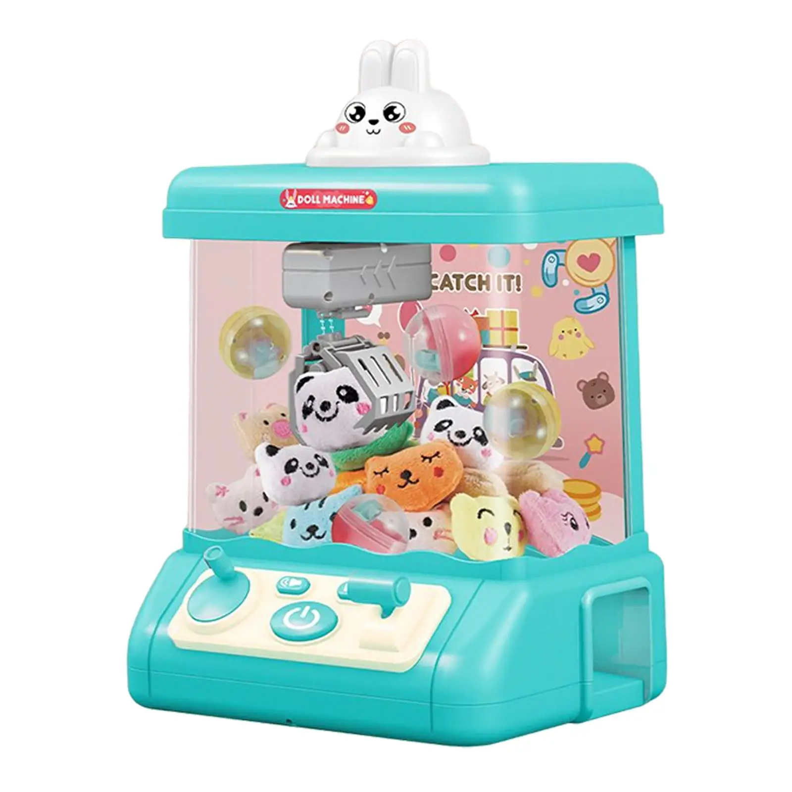 Household Claw Machine with Music and Lighting Gift Electronic Arcade Game Doll Machine DIY Catching Doll Machine for Children