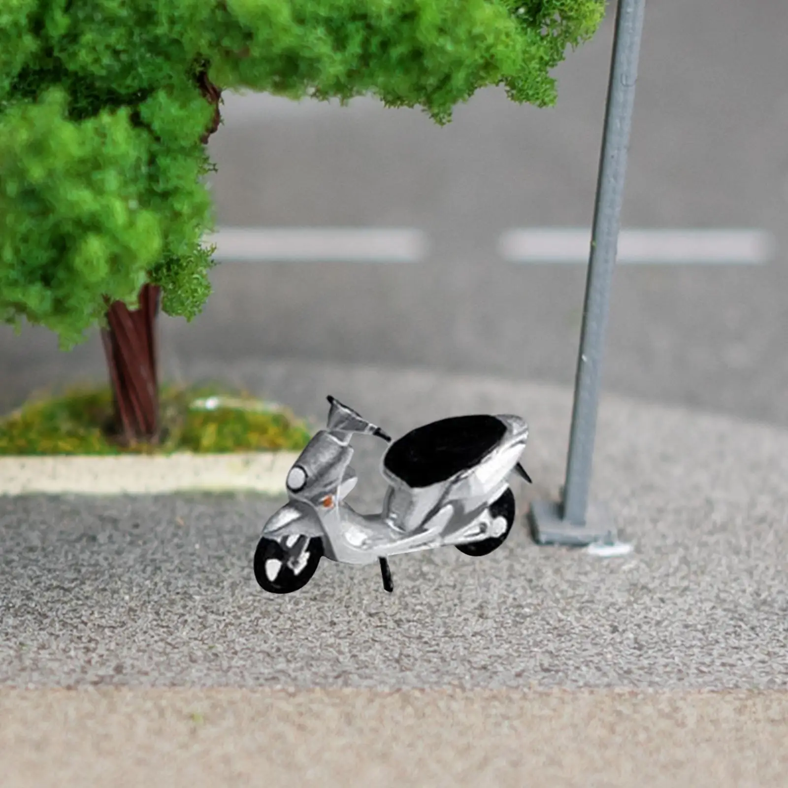1:64 Diorama Street Motorcycle Model Realistic Sand Table Ornament Mini Vehicles Toys for Dollhouse Micro Landscapes Decor