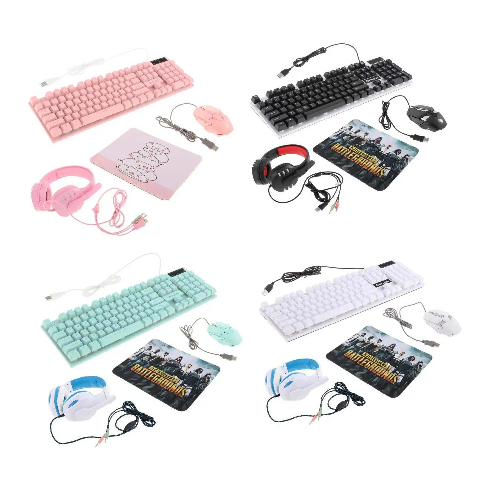 Gaming Keyboard Mouse Headset   , Mouse,  USB Keyboards ,Gaming Keyboard Combo, for Computer Desktop Gamer