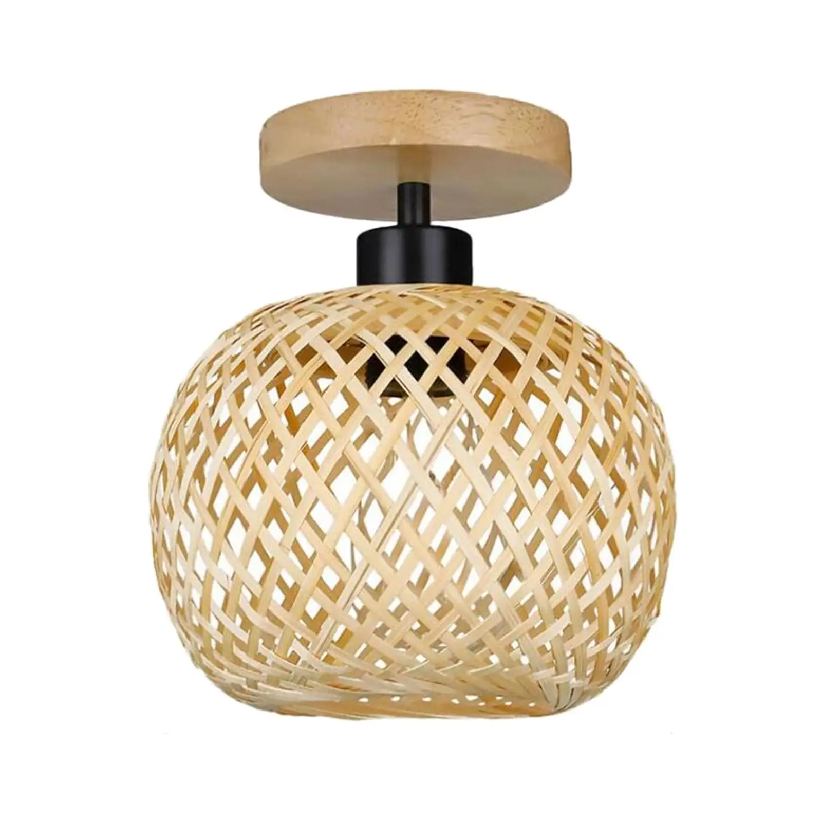 Pendant Lamp with No Bulb Living Room Rustic Style E27 Bamboo Table Lamp