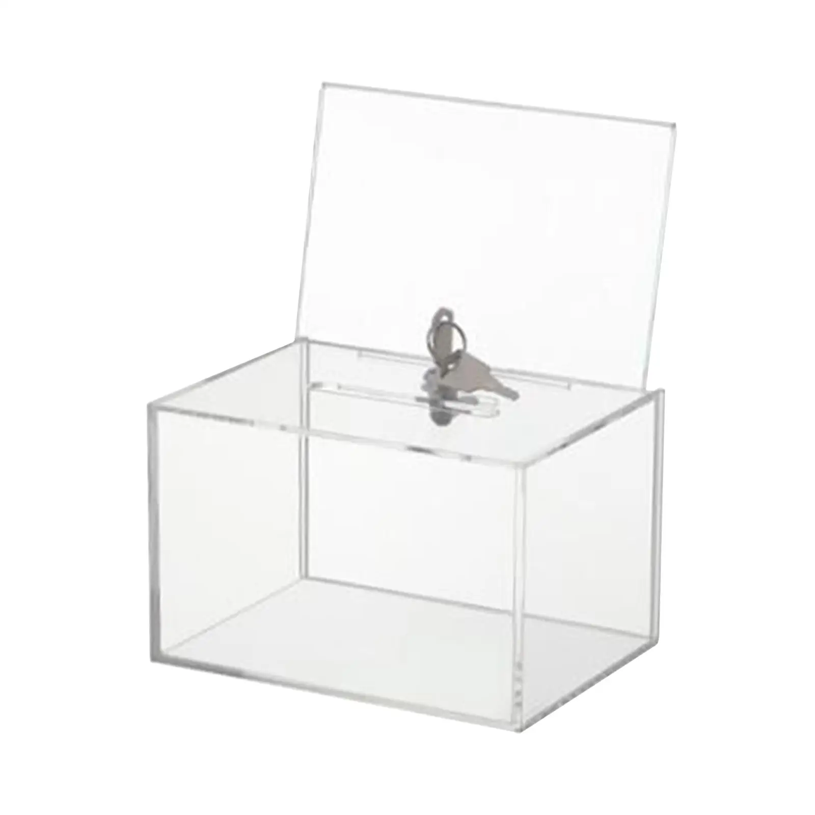Acrylic Donation Box Post Mail Box Mailbox Letter Post Charity Ticket Container Clear Voting Box for Reception Community Events