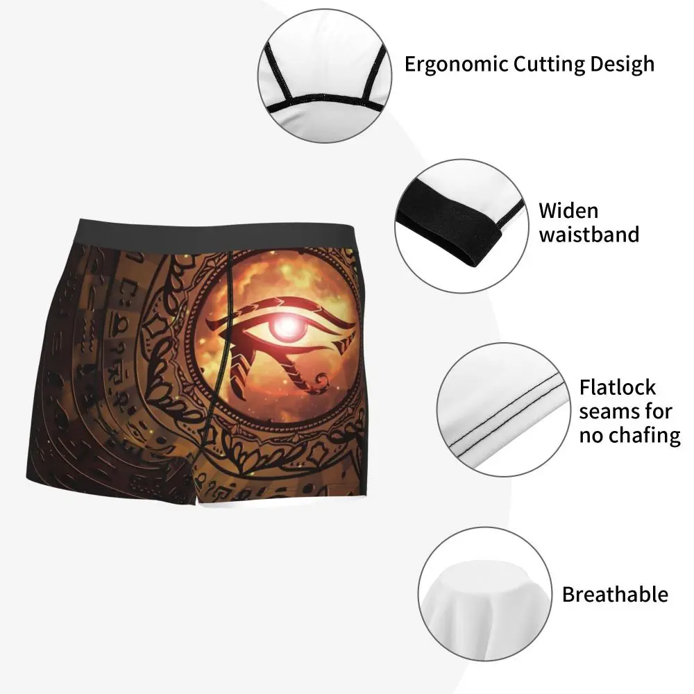 funny boxers for men Printed Boxer Shorts Panties Men's The Eye Of Horus Egypt Ancient Egyptian Symbol Underwear Soft Underpants for Male comfortable underwear for men
