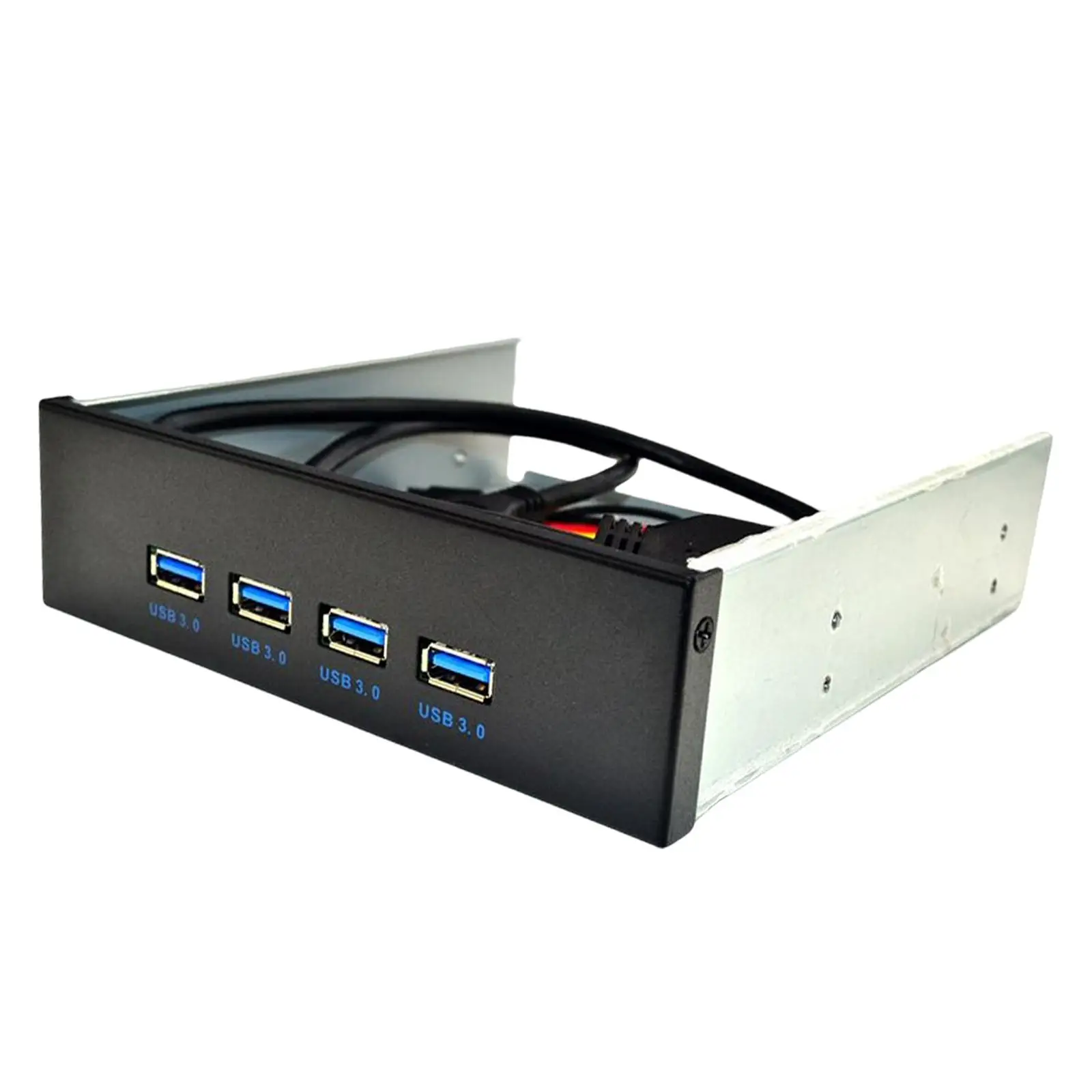5.25 inch Optical Drive Front Panel 4xUSB3.0 High Speed Multifunction Plug and Play USB 3.0 Hub for Desktop PC Computer