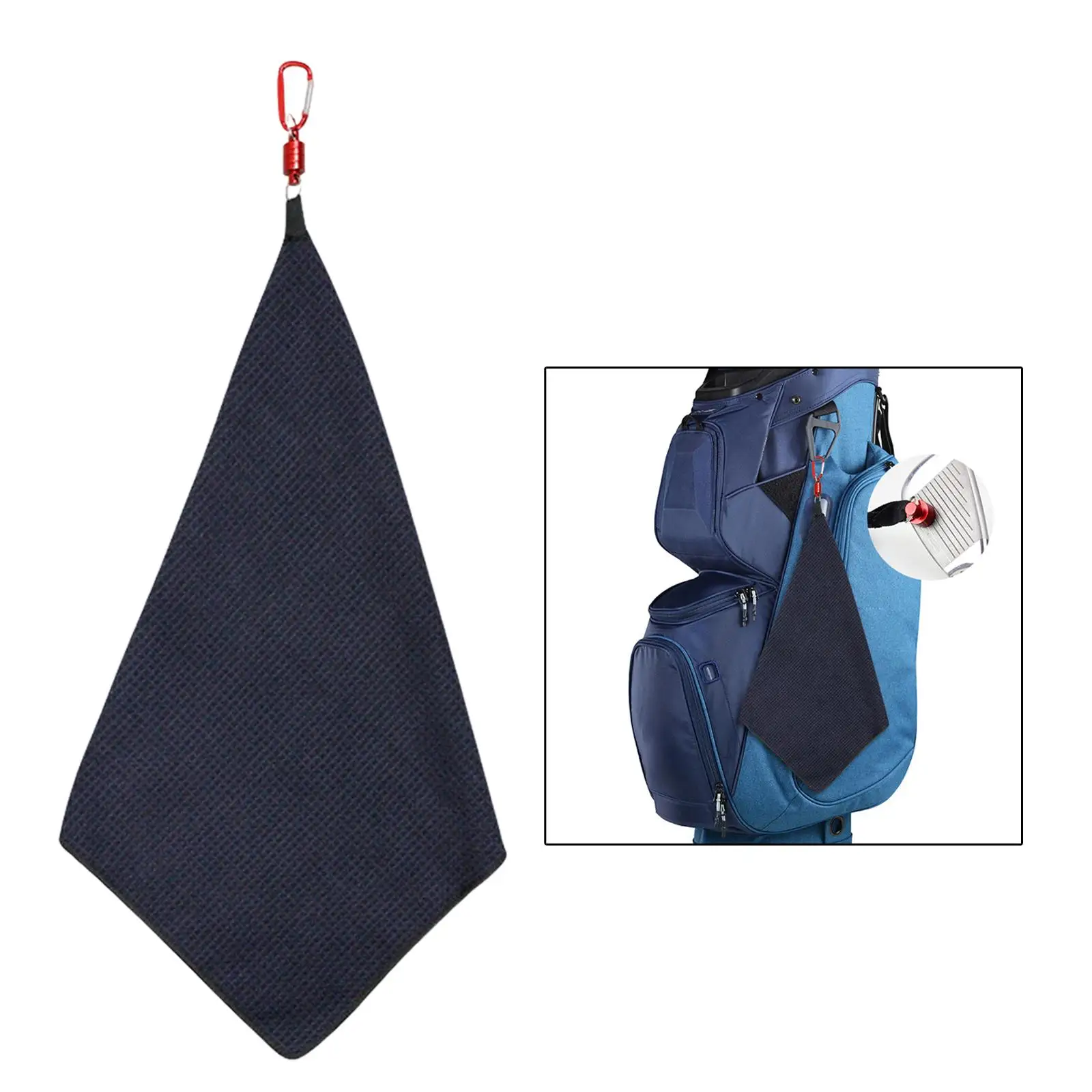 40x40cm Golf Towels with Carabiner Golf Cleaning Towel Golf Accessories