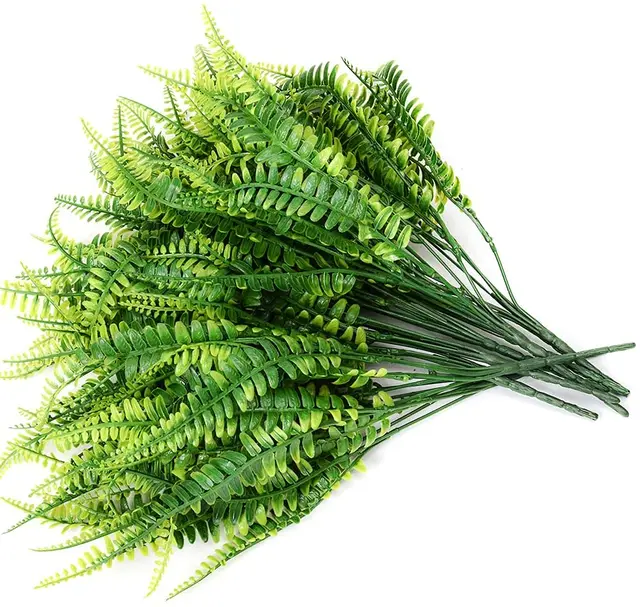 6Pcs Artificial Ferns Plants Plastic Artificial Shrubs Greenery For House  Outdoor Garden Office Decor Imitation Plants - AliExpress