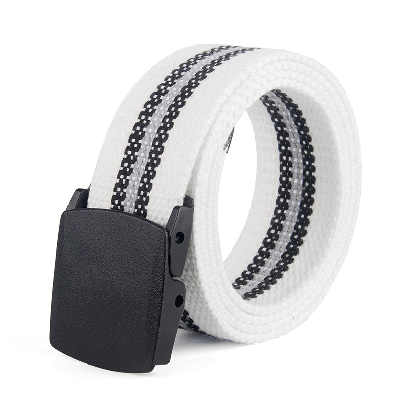 Title 14, New Men and Women Striped Canvas Belt Woven Bel...