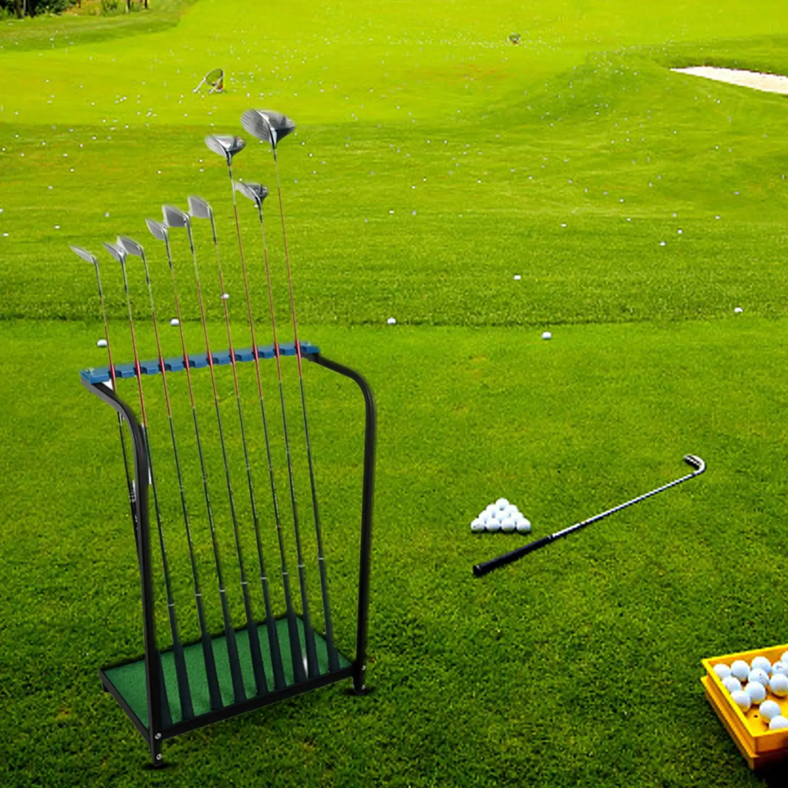 9 Holes Golf Club Rack Golf Pole Stand Storage Equipment Golf Club Display for Indoor