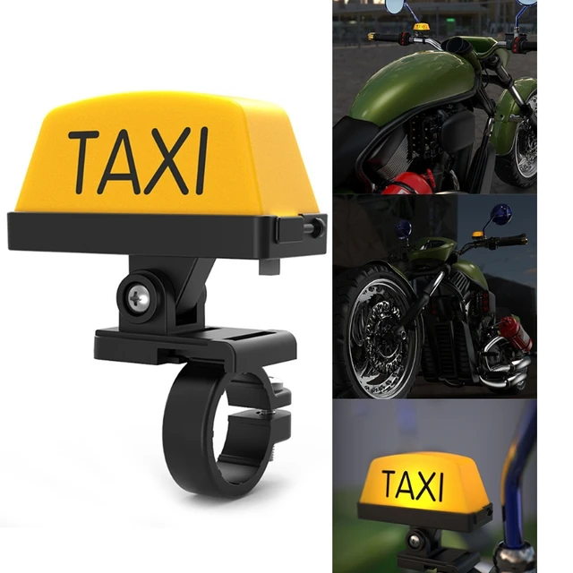 Motocicleta Taxi Aviso LED Light, Modificado Decoração