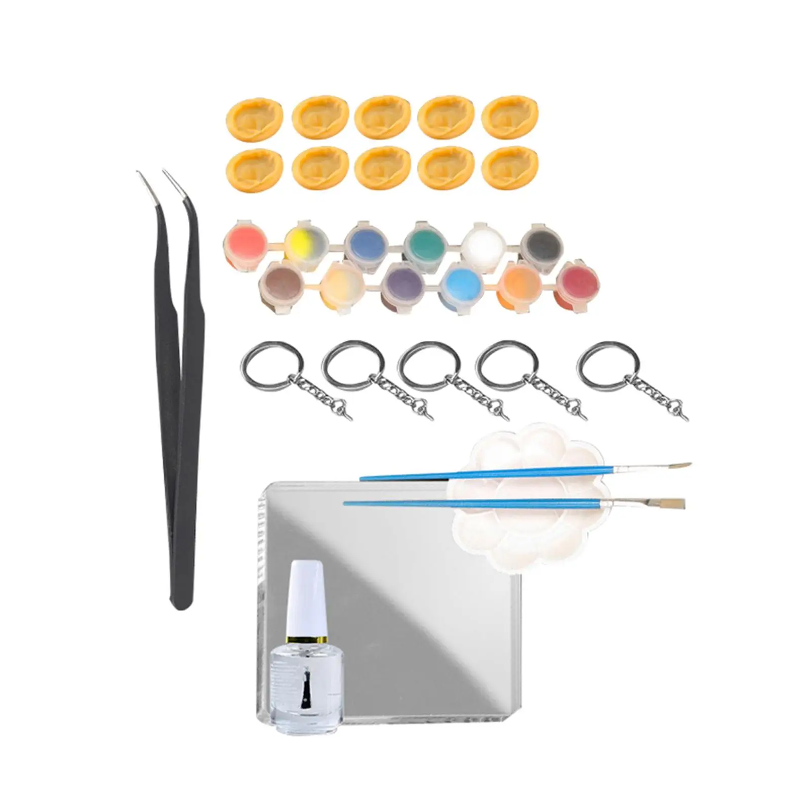 Polymer Clay DIY Tool Set Acrylic Pigment Material Art Crafts for Craft Jewelry Making Resin Casting Modeling Sculpting Students