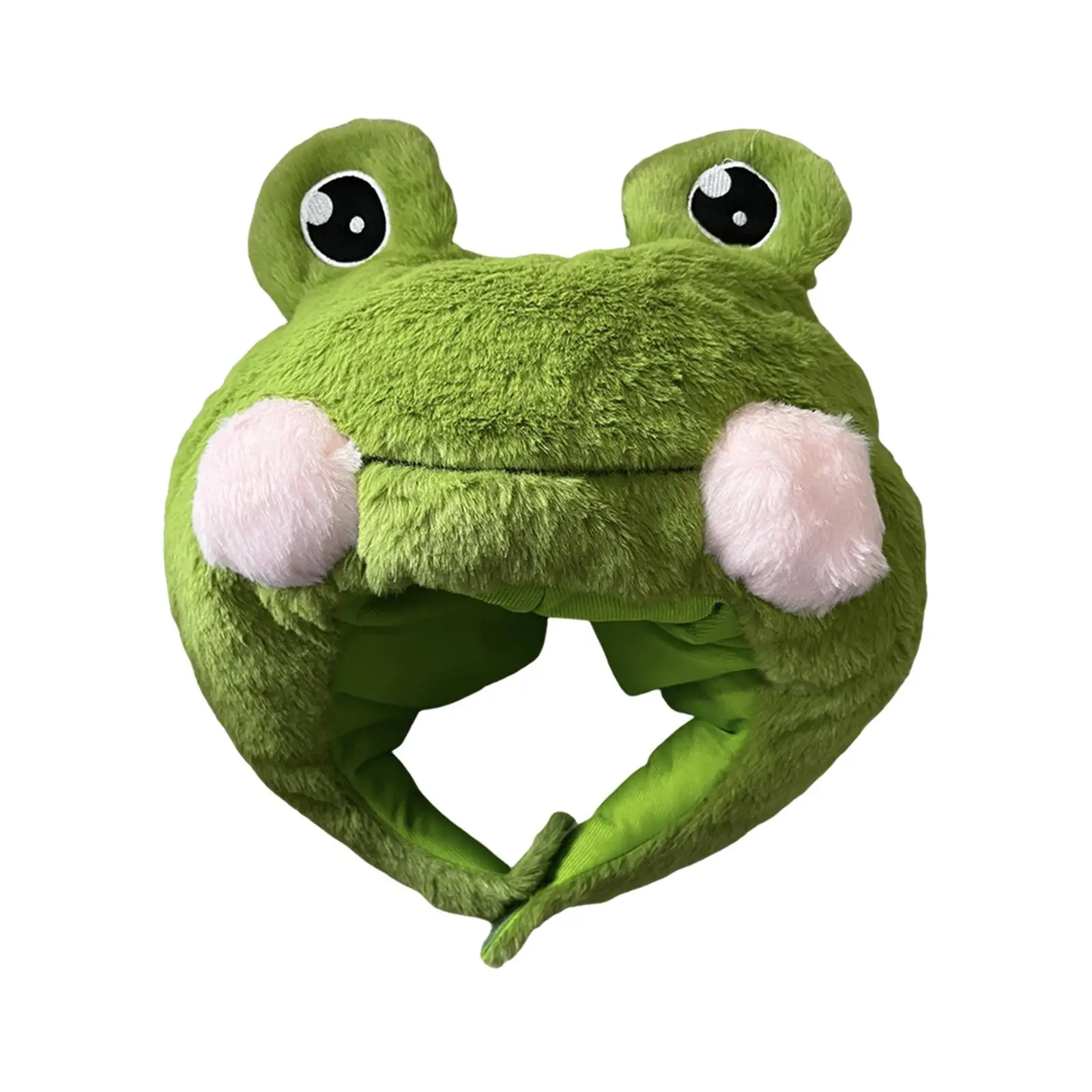 Lovely Frog Shaped Hat Costume Accessory Hats Headgear Stuffed Toy Cosplay Headwear Photo Prop for Adults Kids