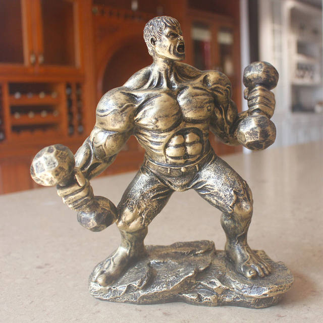 Weightlifter Man of muscle Figurines Work Out Sculpture Desk Ornament Gym  Decoration Hercules Statue Living Room Home Decor Gift - AliExpress