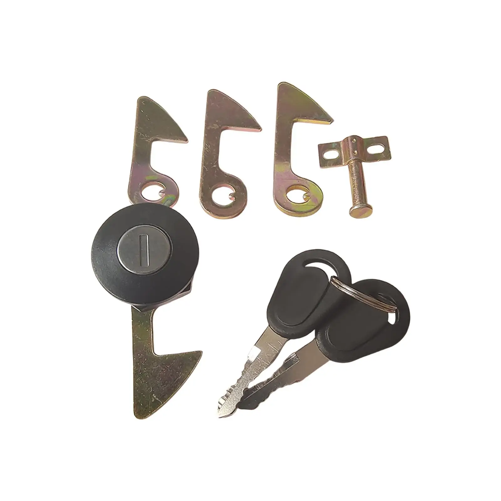 Motorcycle Rear Trunk Lock Replacement 2 Keys 4 Metal Hook Luggage Box Lock