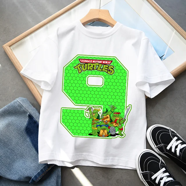 Teenage Mutant Ninja Turtles Children T-shirt Action Figure Kids Birthday  Digital1-9 Cartoon Shirt Graphic T-shirt Boys Clothes - AliExpress