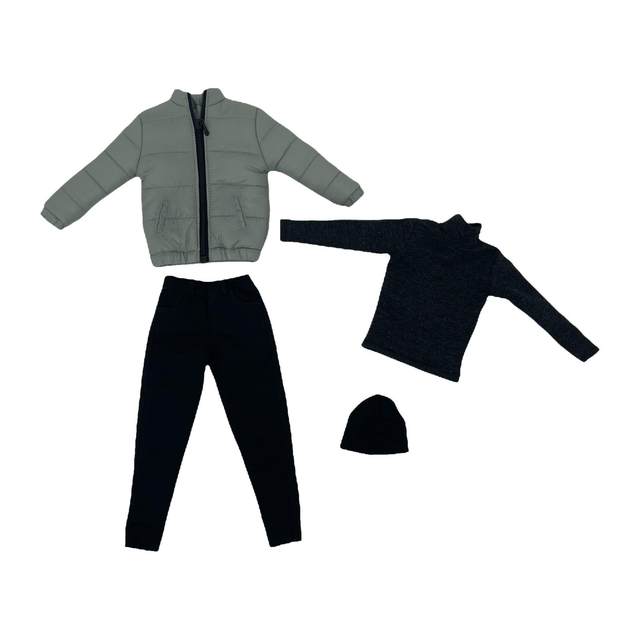 4x 1:6`S Clothes Fashion Carefully Sewing Handmade Full Suit for 12`` Male Dolls Costume Accessories Dress up Outfits