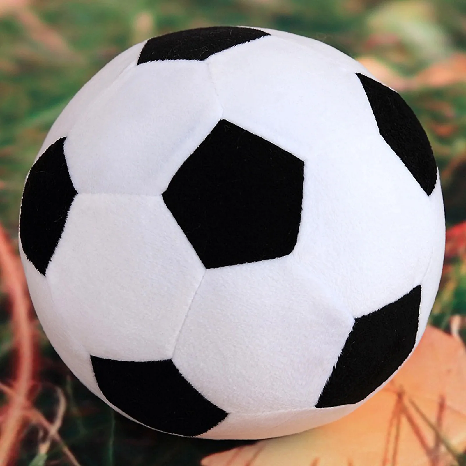 FM_ AM_ AM_ Realistic Soccor Football Plush Stuffed Soft Ball Kids Toy Decor Chr 