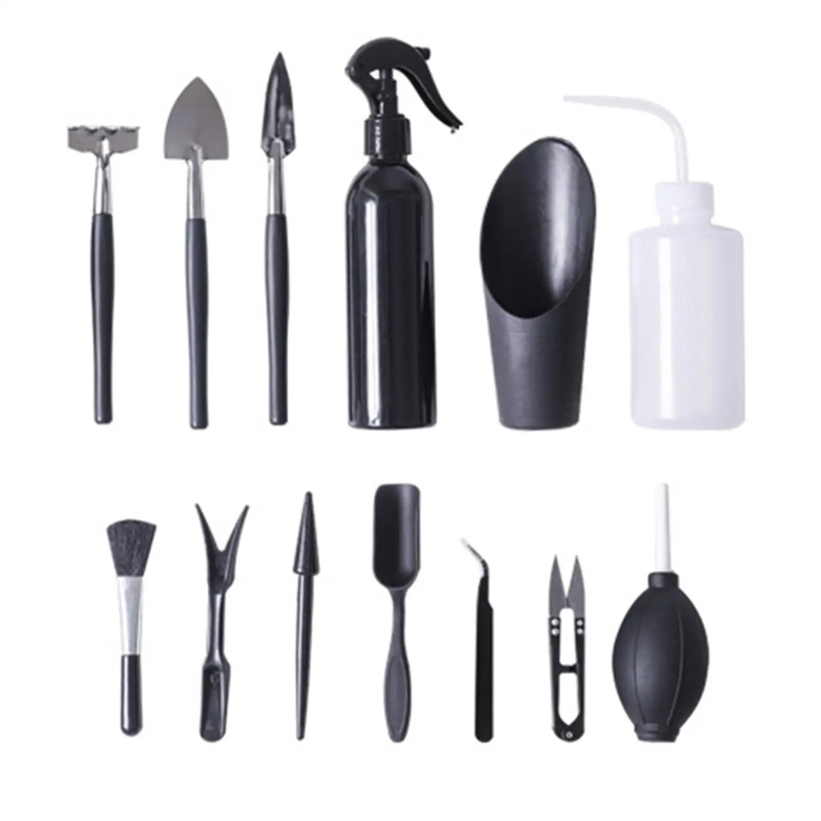 Hand Transplanting Tools Kit 13 Pieces for , Houseplant, Bonsai Tools Stainless Steel, PP Materials Easy to Carry Accessory
