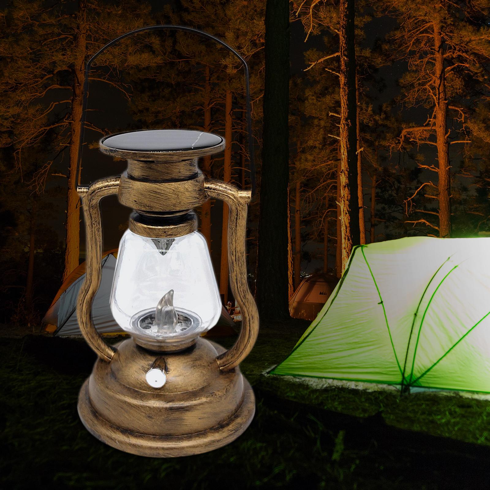 Camping Lanterns Solar Power Outage Fishing Lighting Waterproof Handheld or Hanging Tent Light for Fence Patio Yard Decoration