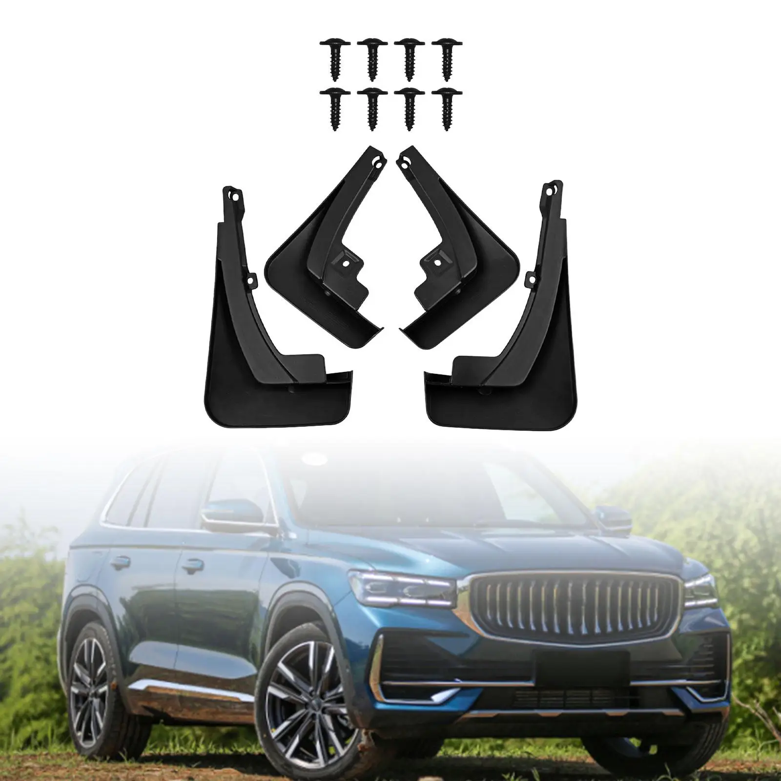4Pcs Car Wheel Mud Flaps Mud Guards for Geely Monjaro after 2021 Easily to