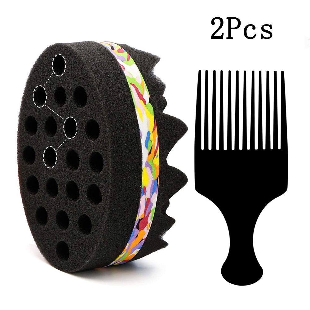 Best of Big Holes Sponge For Hair, Twist Sponge, Magic Sponge Brush, Afro Hair Sponge For Curls With Free Hair Pick Comb (2 PACK) Reviews & Tips