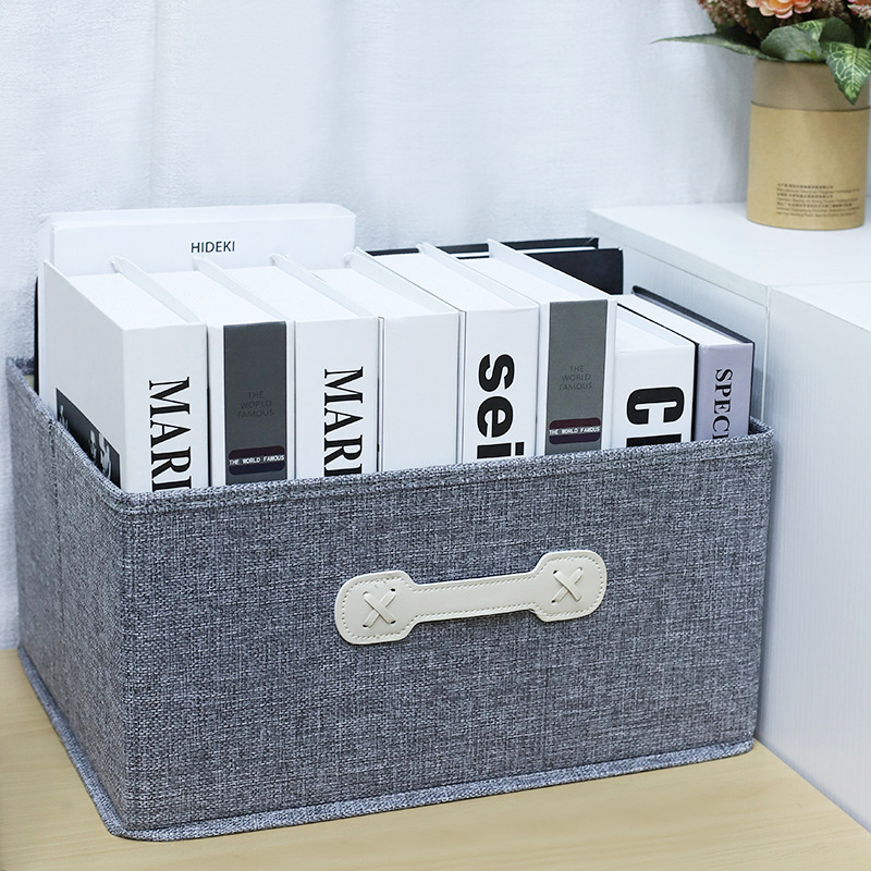 Title 4, Clothes Storage Box Fabric Cotton Linen Drawer ...