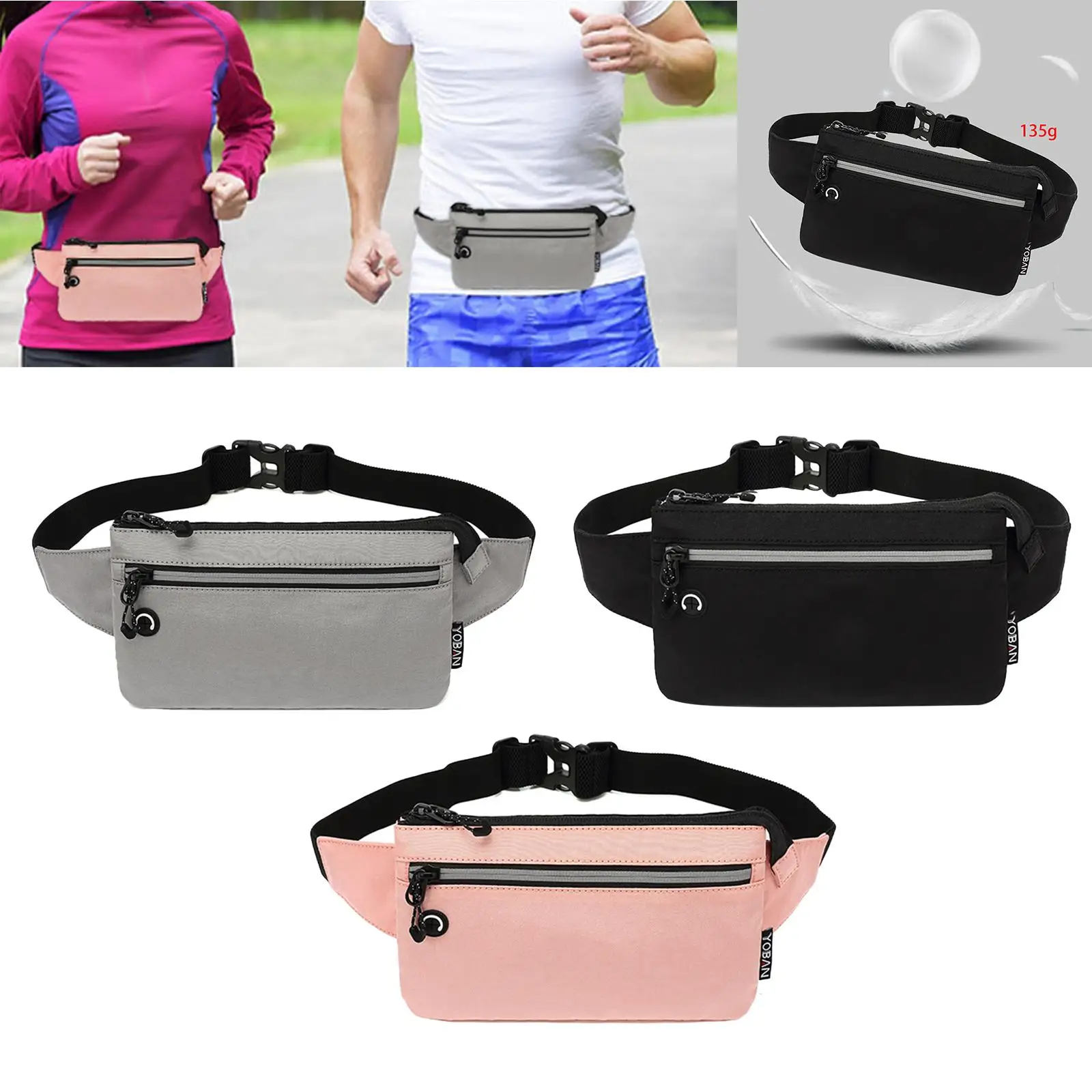 Durable Crossbody Waist Bag Pouch Fanny Pack for Running Hunting Shooting