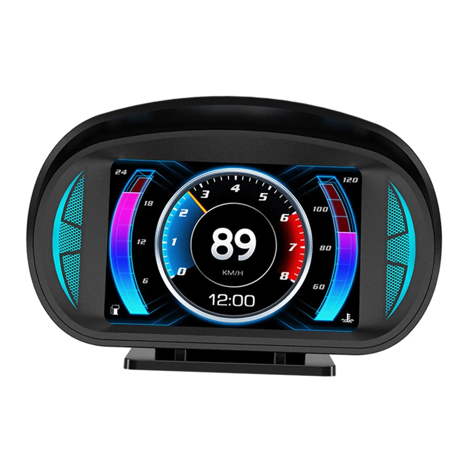 Car HUD Head up Display Multifunctional OBD/GPS Gauge Universal Plug and Play over Speeding Alarm RPM Ambient Light